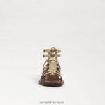 ילדים הַנעָלָה Sam Edelman סנדל גלדיאטור ג'יני זהב ענבר 4XL22X1030 - Image 3