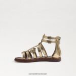 ילדים הַנעָלָה Sam Edelman סנדל גלדיאטור ג'יני זהב ענבר 4XL22X1030 - Image 4