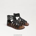 ילדים הַנעָלָה Sam Edelman סנדל גלדיאטור ג'יני שָׁחוֹר 4XL22X1031
