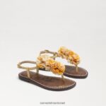 ילדים הַנעָלָה Sam Edelman סנדל חוטיני של גילי עור שמש מדברי 4XL22X1054