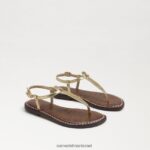 ילדים הַנעָלָה Sam Edelman סנדל חוטיני gigi בואה זהב מתכתי 4XL22X936