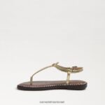 ילדים הַנעָלָה Sam Edelman סנדל חוטיני gigi בואה זהב מתכתי 4XL22X936 - Image 4