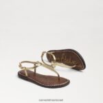 ילדים הַנעָלָה Sam Edelman סנדל חוטיני gigi בואה זהב מתכתי 4XL22X936 - Image 7