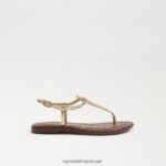 ילדים הַנעָלָה Sam Edelman סנדל חוטיני gigi זהב ענבר 4XL22X959 - Image 2