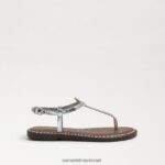 ילדים הַנעָלָה Sam Edelman סנדל חוטיני gigi נצנצים לילך/כסף 4XL22X960 - Image 2