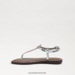 ילדים הַנעָלָה Sam Edelman סנדל חוטיני gigi נצנצים לילך/כסף 4XL22X960 - Image 4