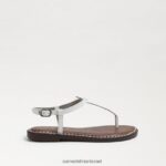 ילדים הַנעָלָה Sam Edelman סנדל חוטיני gigi עור לבן בוהק 4XL22X938 - Image 2