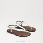 ילדים הַנעָלָה Sam Edelman סנדל חוטיני gigi עור לבן בוהק 4XL22X938