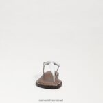 ילדים הַנעָלָה Sam Edelman סנדל חוטיני gigi עור לבן בוהק 4XL22X938 - Image 3