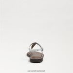 ילדים הַנעָלָה Sam Edelman סנדל חוטיני gigi עור לבן בוהק 4XL22X938 - Image 5