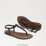 ילדים הַנעָלָה Sam Edelman סנדל חוטיני gigi עור שחור 4XL22X939 - Image 7