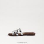 ילדים הַנעָלָה Sam Edelman סנדל מגלשת מפרץ כסף רך 4XL22X888 - Image 4