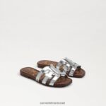 ילדים הַנעָלָה Sam Edelman סנדל מגלשת מפרץ כסף רך 4XL22X888