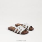ילדים הַנעָלָה Sam Edelman סנדל מגלשת מפרץ לבן בוהק 4XL22X890