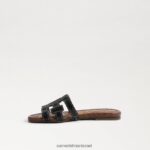 ילדים הַנעָלָה Sam Edelman סנדל מגלשת מפרץ עור שחור 4XL22X891 - Image 4