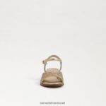 ילדים הַנעָלָה Sam Edelman סנדל עקב בלוק קיסוס זהב ענבר 4XL22X1036 - Image 3