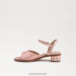 ילדים הַנעָלָה Sam Edelman סנדל עקב בלוק קיסוס מלח ורוד 4XL22X1037 - Image 4