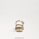 ילדים הַנעָלָה Sam Edelman סנדל עקב בלוק קיסוס זהב ענבר 4XL22X1036 - Image 5