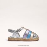 ילדים הַנעָלָה Sam Edelman סנדל קורה כסף רך/זהב ורוד 4XL22X1040 - Image 2