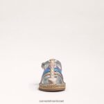 ילדים הַנעָלָה Sam Edelman סנדל קורה כסף רך/זהב ורוד 4XL22X1040 - Image 3