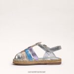 ילדים הַנעָלָה Sam Edelman סנדל קורה כסף רך/זהב ורוד 4XL22X1040 - Image 4