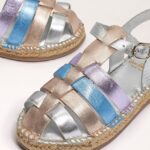 ילדים הַנעָלָה Sam Edelman סנדל קורה כסף רך/זהב ורוד 4XL22X1040 - Image 7