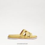ילדים הַנעָלָה Sam Edelman סנדל שקופיות ולרי עור צהוב חמאה 4XL22X1048 - Image 2