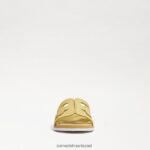 ילדים הַנעָלָה Sam Edelman סנדל שקופיות ולרי עור צהוב חמאה 4XL22X1048 - Image 3
