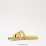 ילדים הַנעָלָה Sam Edelman סנדל שקופיות ולרי עור צהוב חמאה 4XL22X1048 - Image 4