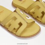 ילדים הַנעָלָה Sam Edelman סנדל שקופיות ולרי עור צהוב חמאה 4XL22X1048 - Image 7