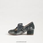 ילדים הַנעָלָה Sam Edelman עקב בלוק טדי מרי ג'יין כחול מעושן 4XL22X933 - Image 4
