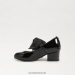ילדים הַנעָלָה Sam Edelman עקב בלוק טדי מרי ג'יין פטנט שחור 4XL22X935 - Image 4
