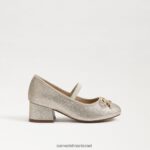 ילדים הַנעָלָה Sam Edelman עקב בלוק טיירה מרי ג'יין עלה זהב 4XL22X980 - Image 2