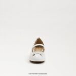 ילדים הַנעָלָה Sam Edelman עקב בלוק טיירה מרי ג'יין לבן בוהק 4XL22X978 - Image 3