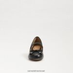 ילדים הַנעָלָה Sam Edelman עקב בלוק טיירה מרי ג'יין שָׁחוֹר 4XL22X979 - Image 3