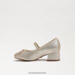 ילדים הַנעָלָה Sam Edelman עקב בלוק טיירה מרי ג'יין עלה זהב 4XL22X980 - Image 4