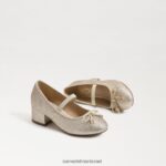 ילדים הַנעָלָה Sam Edelman עקב בלוק טיירה מרי ג'יין עלה זהב 4XL22X980 - Image 7