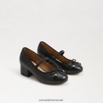 ילדים הַנעָלָה Sam Edelman עקב בלוק טיירה מרי ג'יין שָׁחוֹר 4XL22X979