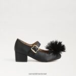ילדים הַנעָלָה Sam Edelman עקב טליה בלוק מרי ג'יין עור שחור 4XL22X1046 - Image 2