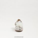 ילדים הַנעָלָה Sam Edelman עקב טליה בלוק מרי ג'יין כסף רך 4XL22X1047 - Image 3