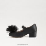 ילדים הַנעָלָה Sam Edelman עקב טליה בלוק מרי ג'יין עור שחור 4XL22X1046 - Image 4
