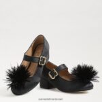 ילדים הַנעָלָה Sam Edelman עקב טליה בלוק מרי ג'יין עור שחור 4XL22X1046 - Image 7