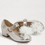 ילדים הַנעָלָה Sam Edelman עקב טליה בלוק מרי ג'יין כסף רך 4XL22X1047 - Image 7