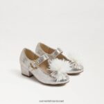 ילדים הַנעָלָה Sam Edelman עקב טליה בלוק מרי ג'יין כסף רך 4XL22X1047