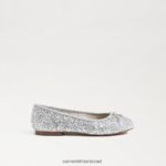 ילדים הַנעָלָה Sam Edelman פליציה בלט שטוח כסף רך 4XL22X997 - Image 2