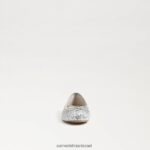 ילדים הַנעָלָה Sam Edelman פליציה בלט שטוח כסף רך 4XL22X997 - Image 3