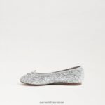 ילדים הַנעָלָה Sam Edelman פליציה בלט שטוח כסף רך 4XL22X997 - Image 4