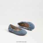 ילדים הַנעָלָה Sam Edelman פליציה בלט שטוח כחול מונטרוז 4XL22X986 - Image 7