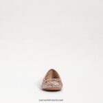 ילדים הַנעָלָה Sam Edelman פליציה בלט שטוח נצנצים שמפניה 4XL22X981 - Image 3
