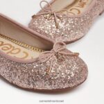 ילדים הַנעָלָה Sam Edelman פליציה בלט שטוח נצנצים שמפניה 4XL22X981 - Image 7